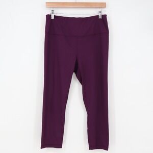 Velocity Leggings Womens XL Capri Purple Stretch High Rise Athletic Excellent